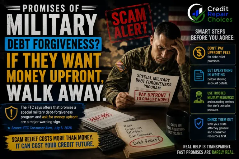 FTC: Military Debt Relief Pitches Can Be a Credit Scam
