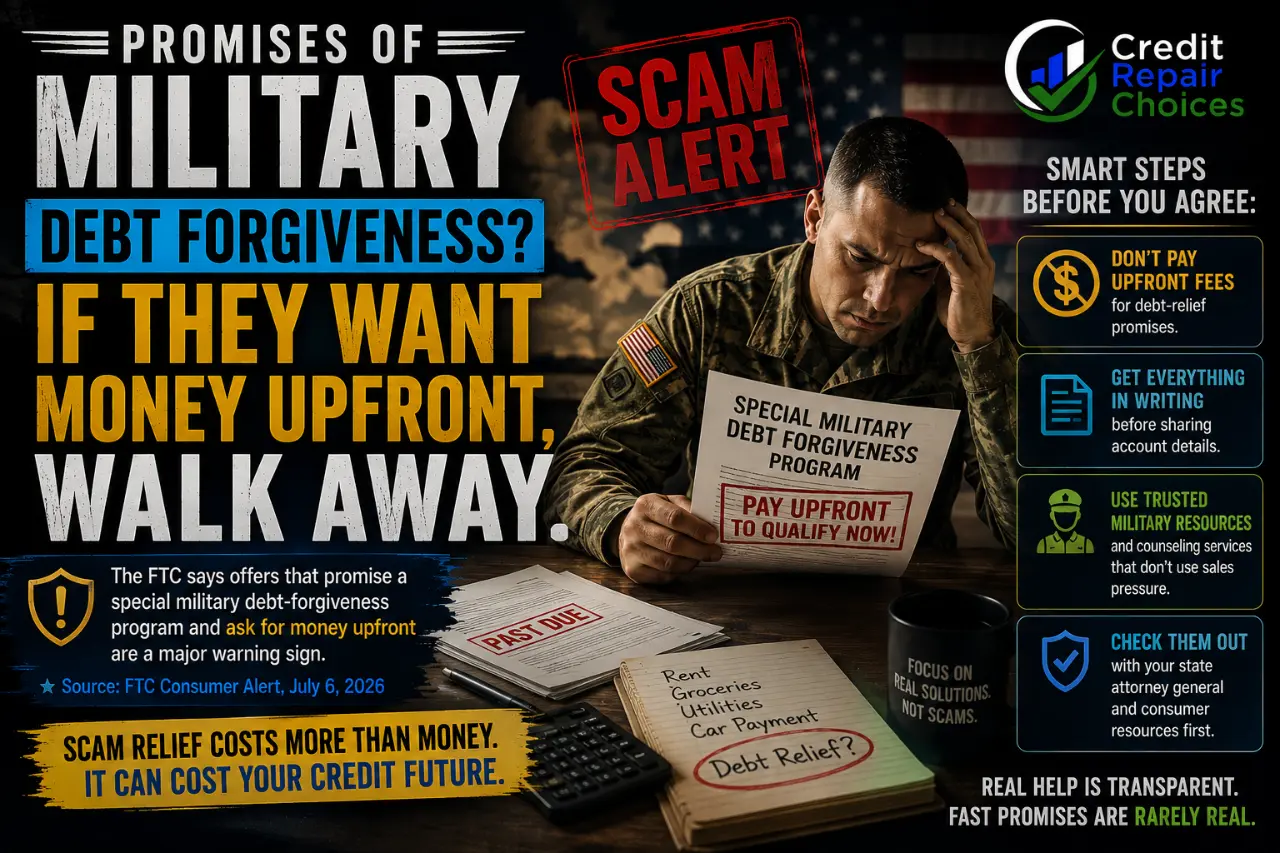 FTC: Military Debt Relief Pitches Can Be a Credit Scam