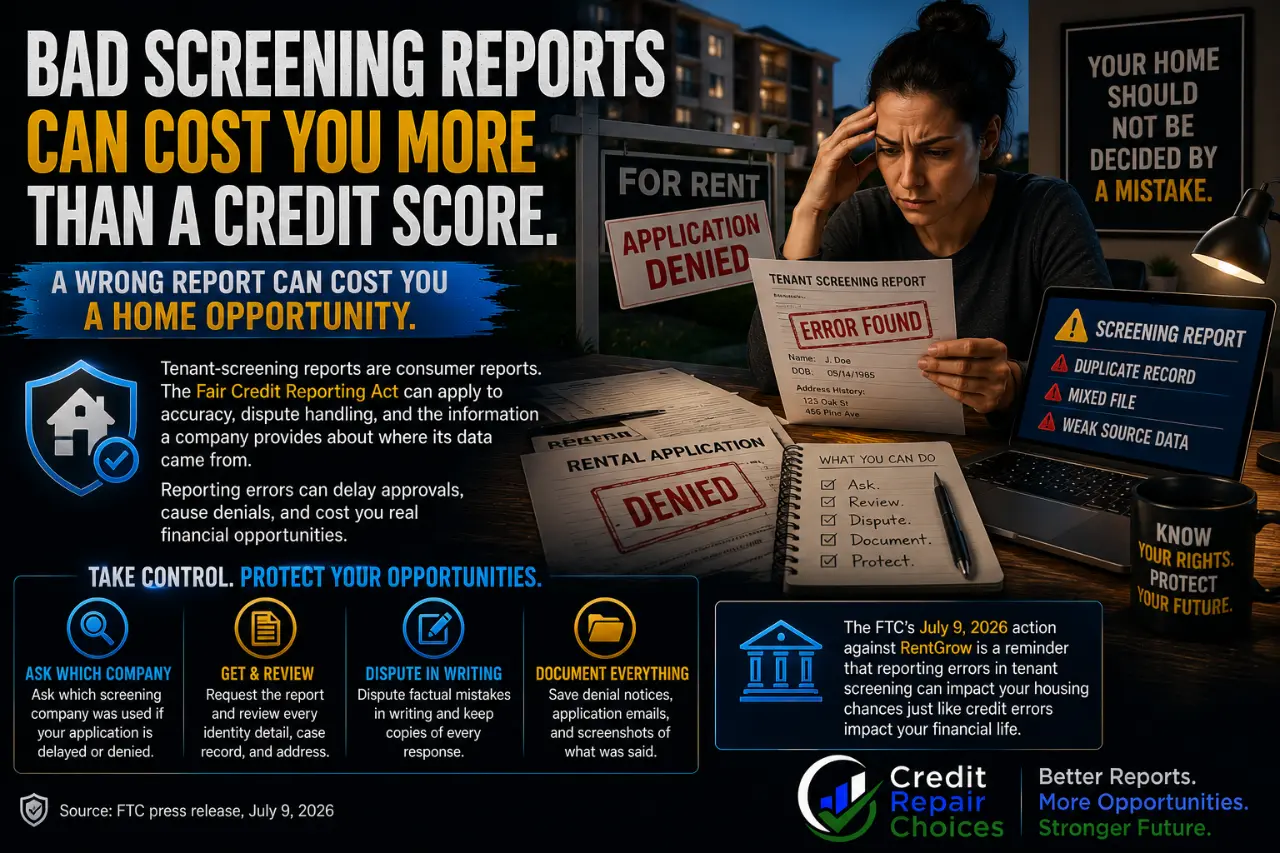 FTC Says RentGrow Screening Errors Could Cost Renters Housing