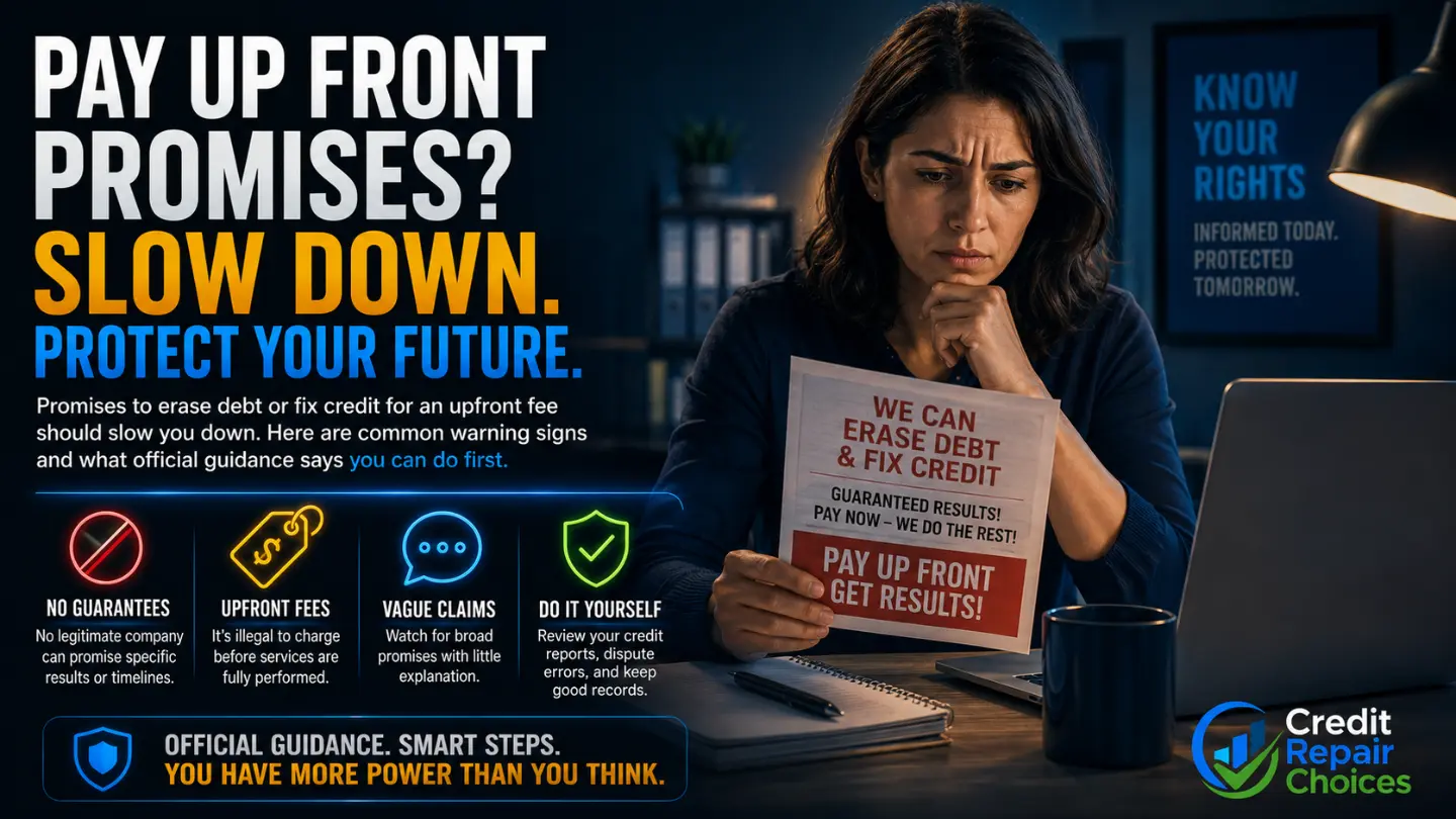 How to Spot an Advance-Fee Credit Repair or Debt Relief Scam