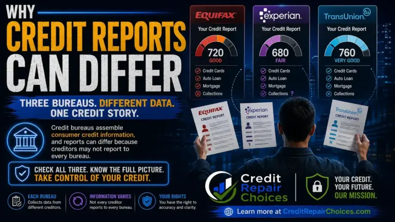 Why one credit report can look different from another.